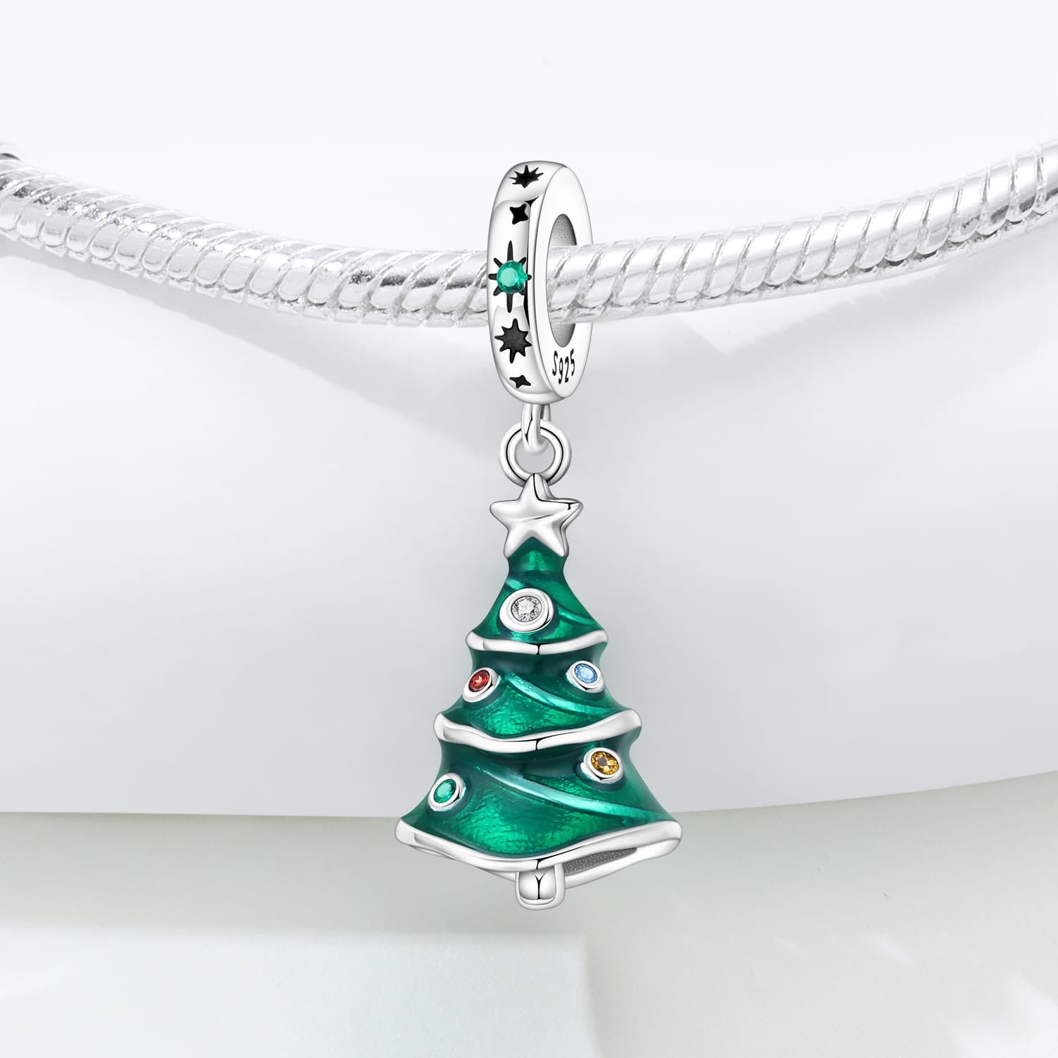 Glittering Holiday Tree Charm