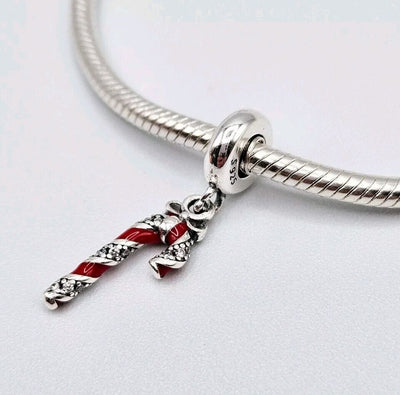 Candy Cane Dangle Charm - bellissi