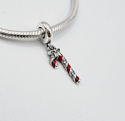 Candy Cane Dangle Charm - bellissi