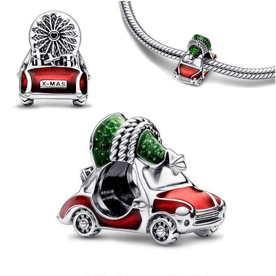 Car With Christmas Tree Charm - bellissi