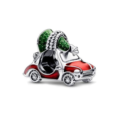 Car With Christmas Tree Charm - bellissi