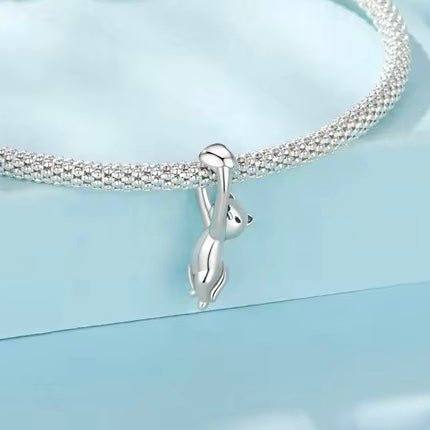 Cat Hugging a Bracelet Charm - bellissi