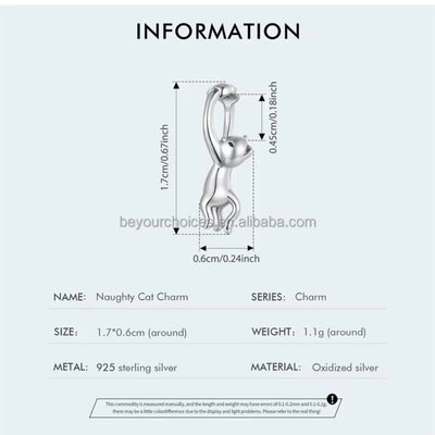 Cat Hugging a Bracelet Charm - bellissi