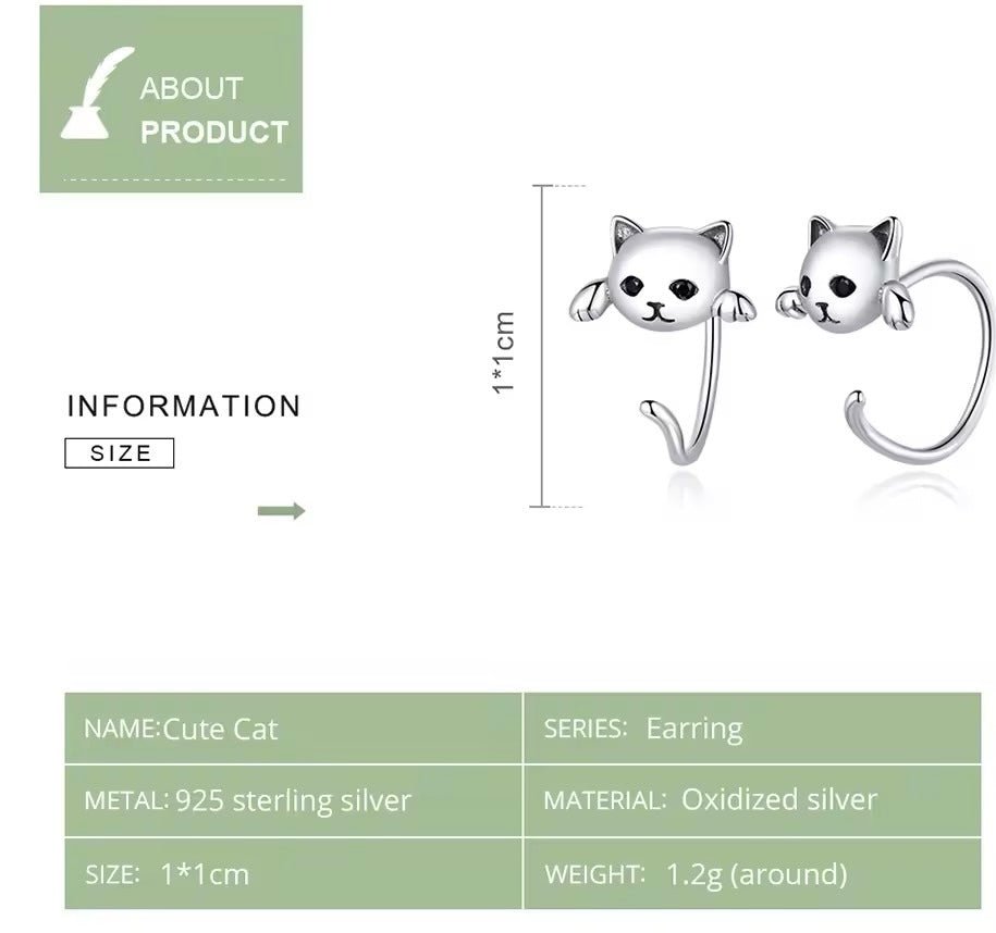 Cat Kitty Earrings - bellissi