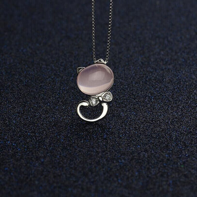 Cat Pendant Chain Necklace - bellissi
