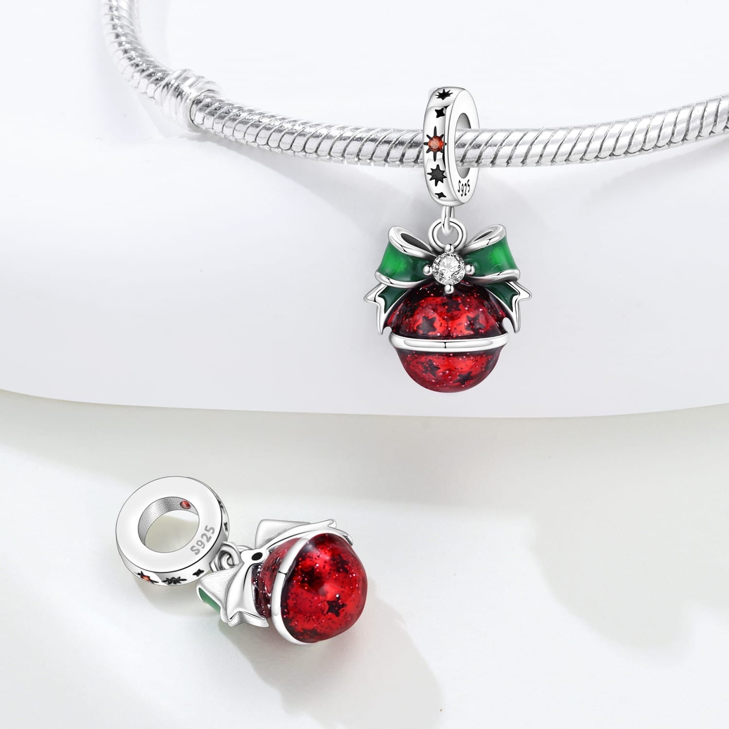 Festive Holiday Bauble Charm