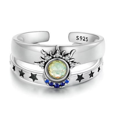 Celestial Sun & Moon Adjustable Ring - bellissi