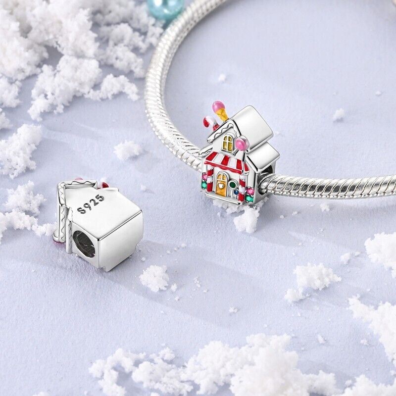 Christmas Candy Cane House Charm - bellissi