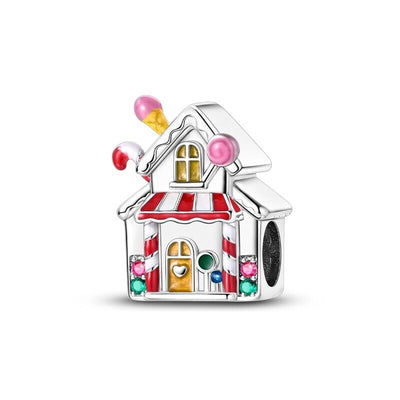 Christmas Candy Cane House Charm - bellissi