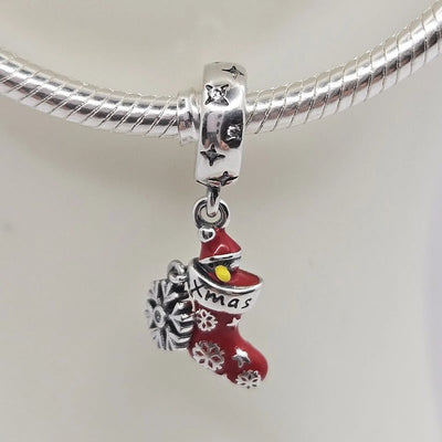 Christmas Stocking with Snow Flake Charm - bellissi