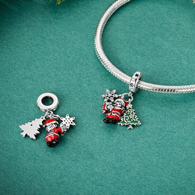 Christmas Tree Snowflake & Santa Silver - bellissi