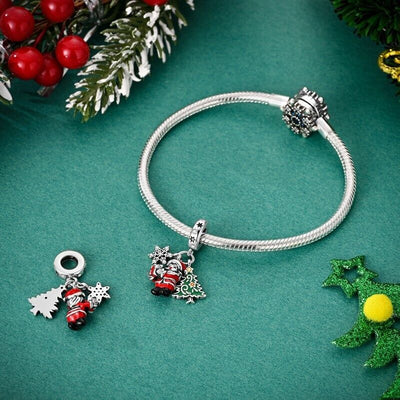Christmas Tree Snowflake & Santa Silver - bellissi
