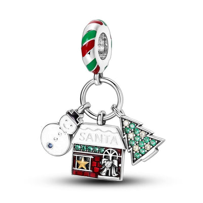 Christmas Tree Snowman Santa House - bellissi