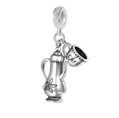 Coffee Cup & Pot Dangle Charm - bellissi