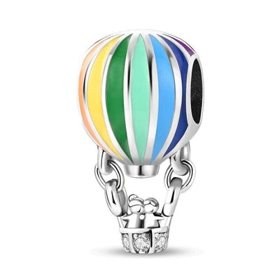 Colorful Hot Air Balloon with People in Love Charm - bellissi