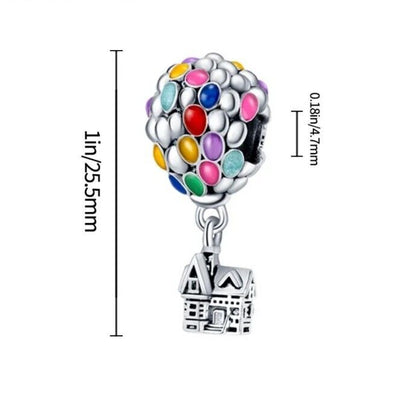 Colourful Hot Air Balloon Charm - bellissi