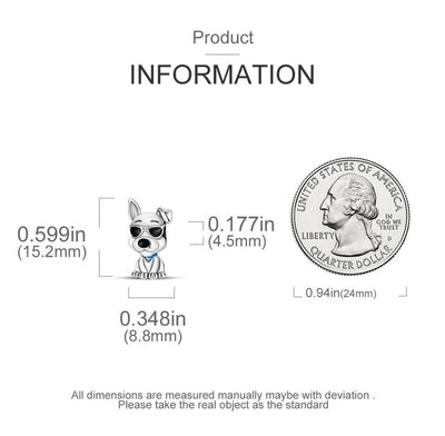 Cool Dog With Sunglasses Charm - bellissi
