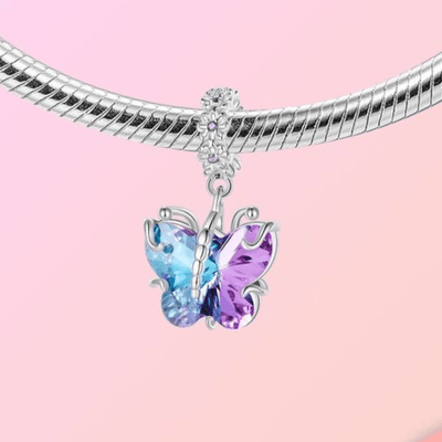 Crystal Butterfly Dangle Charm - bellissi