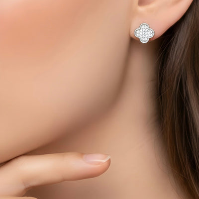 Crystal Clover Earrings - bellissi