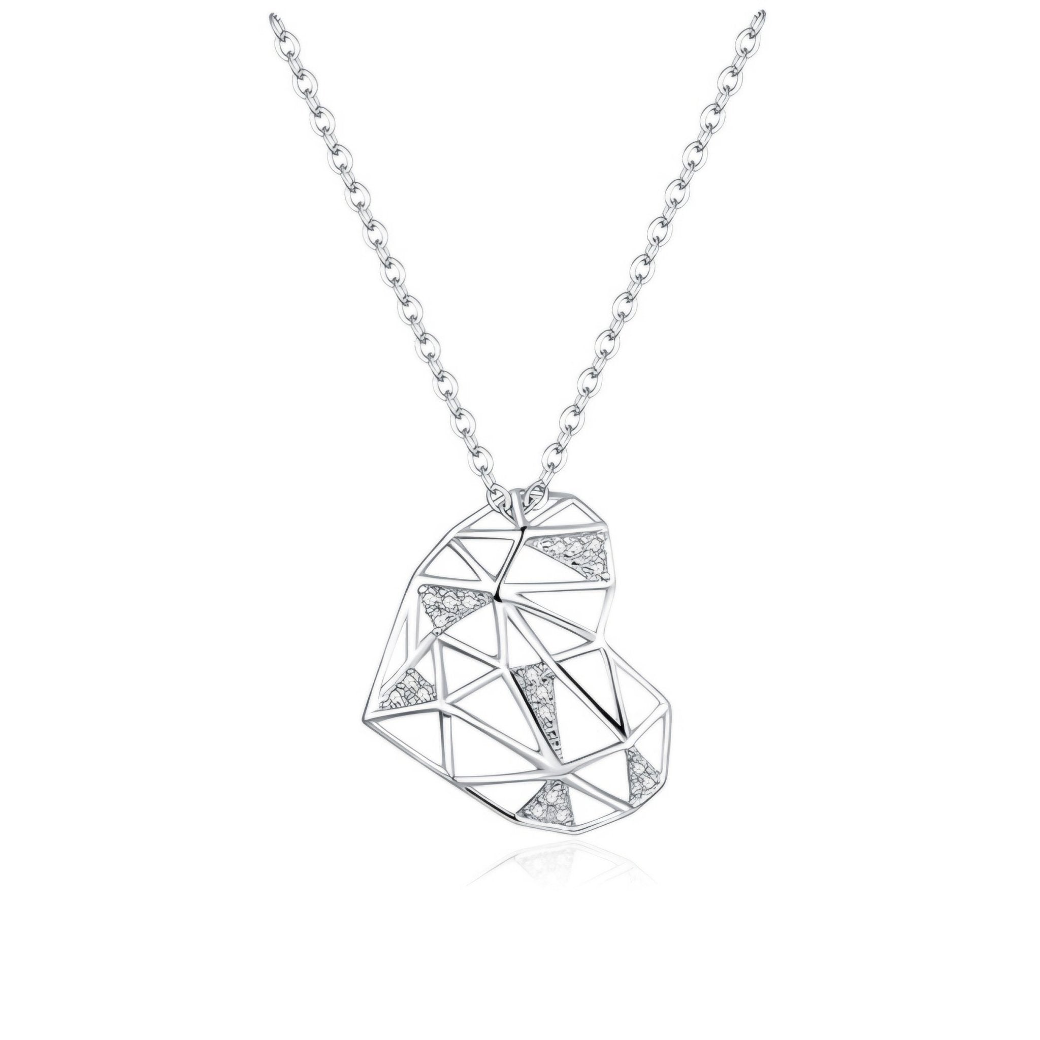 Crystal Faceted Heart Necklace - bellissi
