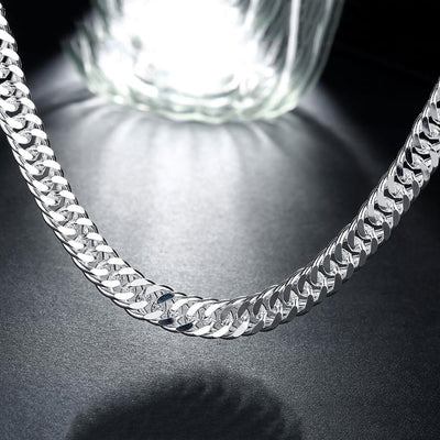 Cuban Chain Necklace 925 Sterling Silver 50cm - bellissi