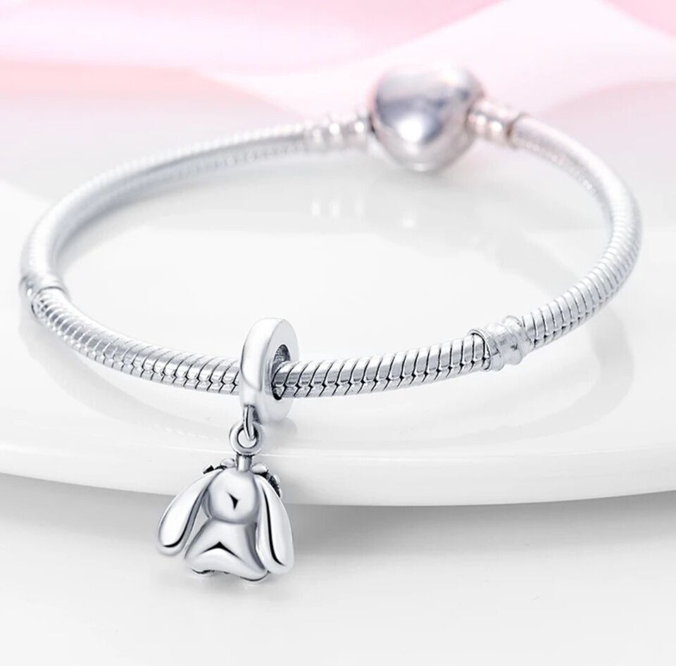 Cute Bunny Rabbit With Pink Zirconia Heart - bellissi