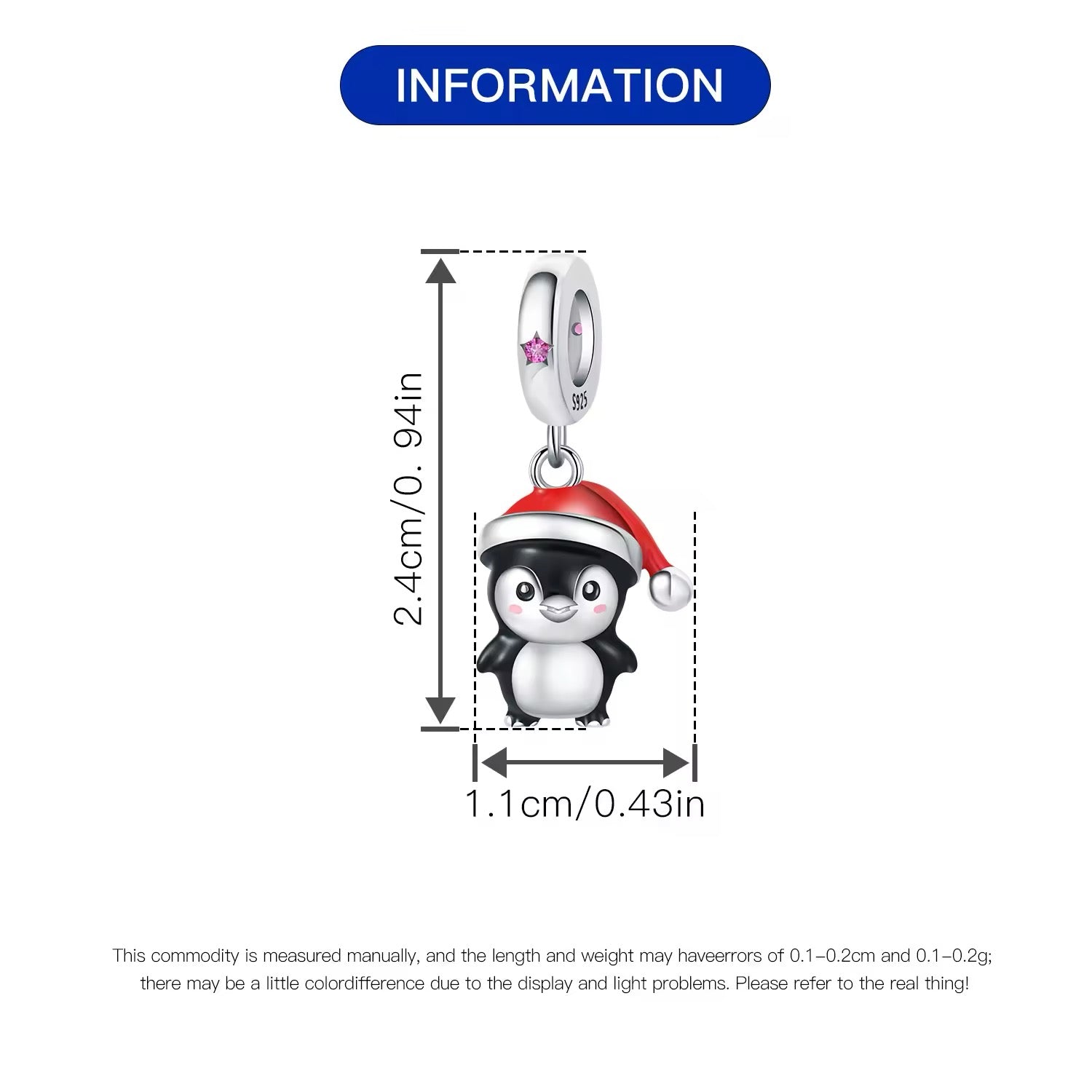 Cute Christmas Penguin Charms - bellissi