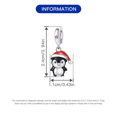 Cute Christmas Penguin Charms - bellissi