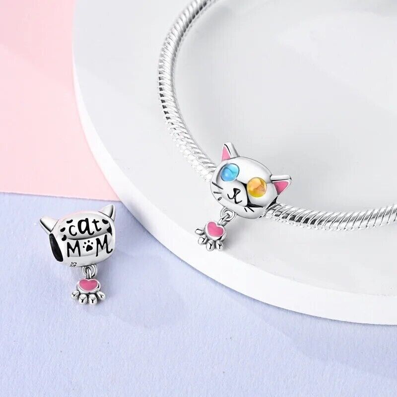 Cute Kitten Dangle Paw Charm - bellissi