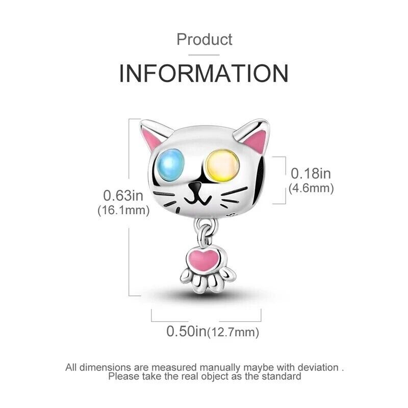Cute Kitten Dangle Paw Charm - bellissi
