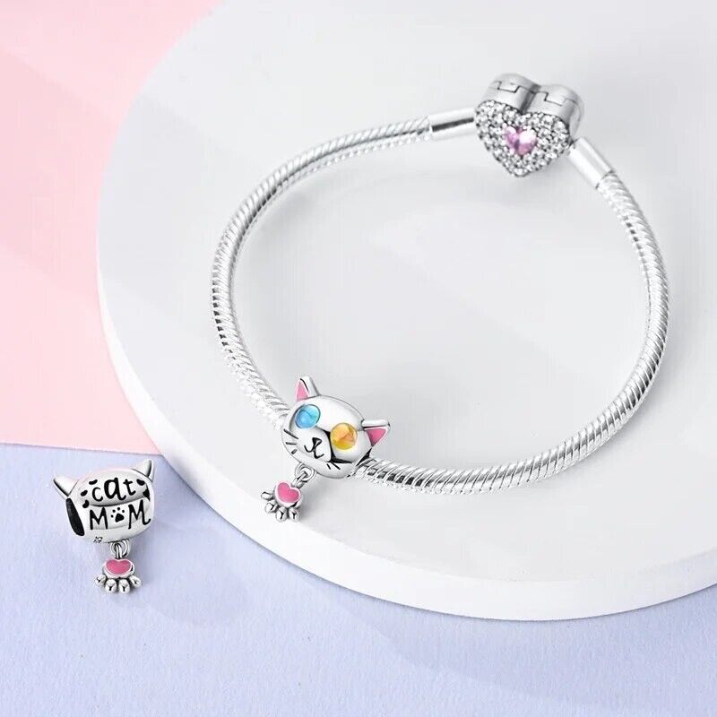 Cute Kitten Dangle Paw Charm - bellissi