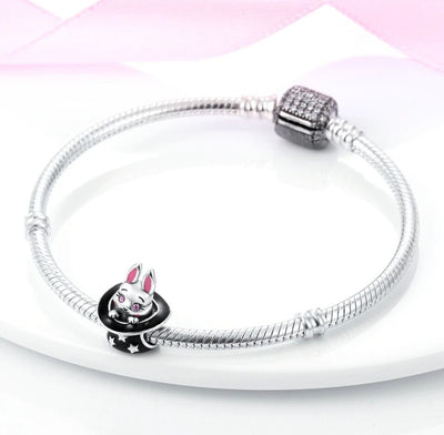 Cute Rabbit In Magical Hat Charm - bellissi