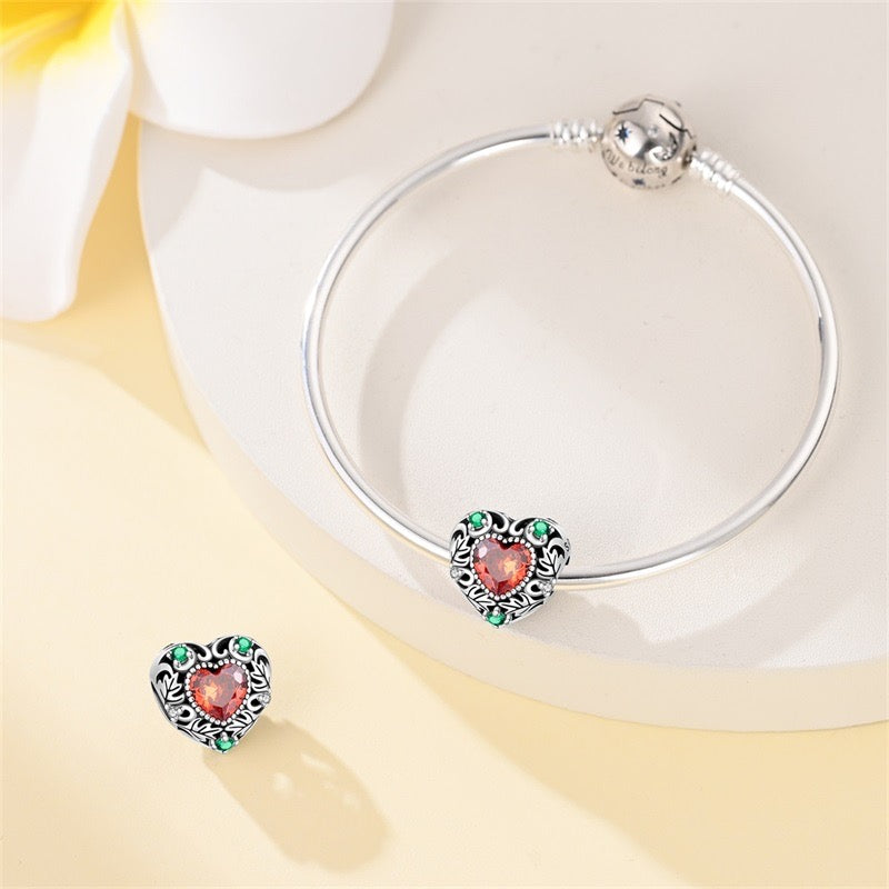 Autum Heart Charm