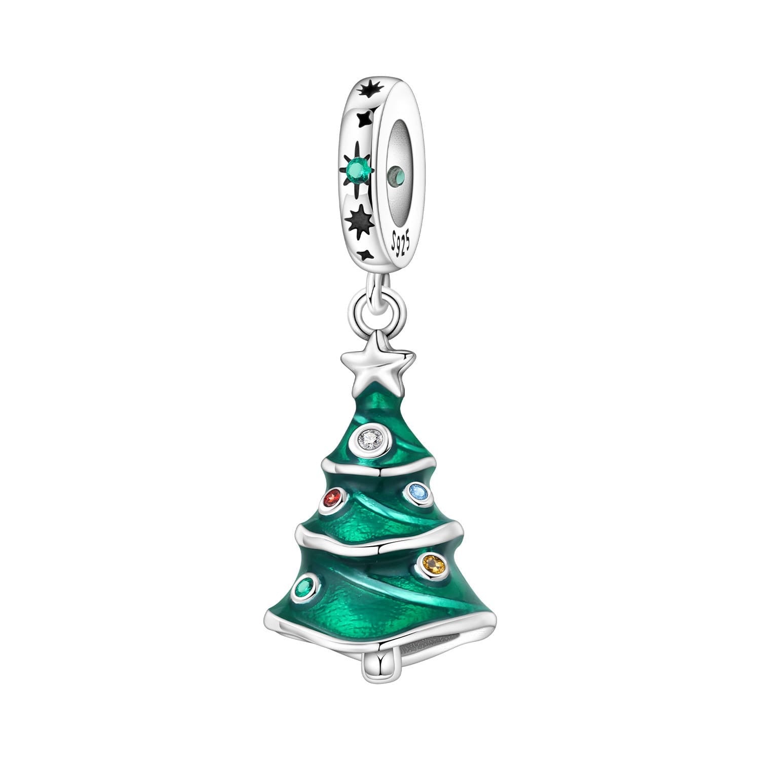 Glittering Holiday Tree Charm