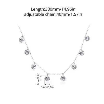 Dainty Crystal Teardrop Necklace - bellissi