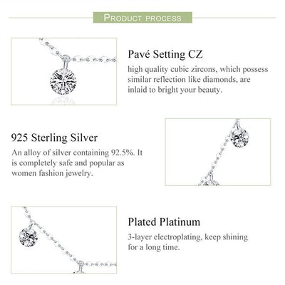 Dainty Crystal Teardrop Necklace - bellissi