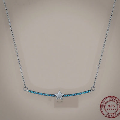 Dainty Turquoise Star Pendant Necklace - bellissi