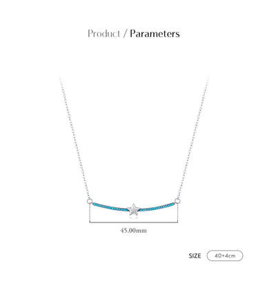 Dainty Turquoise Star Pendant Necklace - bellissi