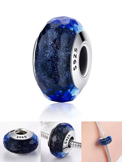 Dark Blue Murano Glass Charm - bellissi