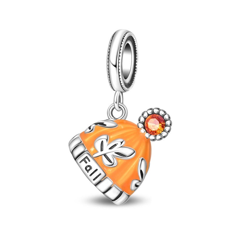 Pumpkin Leaves Dangle Charm