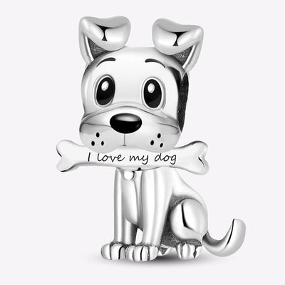 Dog With Bone Charm - bellissi
