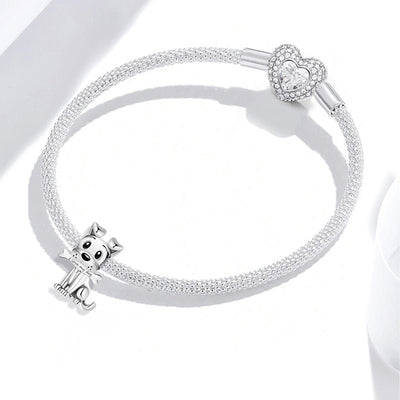 Dog With Bone Charm - bellissi