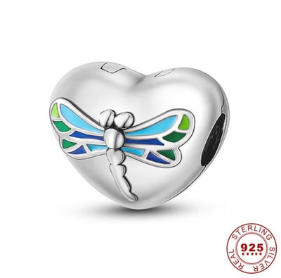 Dragonfly Heart Clip On Charm - bellissi