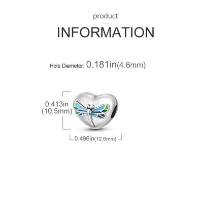 Dragonfly Heart Clip On Charm - bellissi