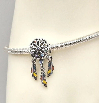 Dreamcatcher With Zircon Silver Charm - bellissi