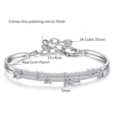 Dual - Line Crystal Bracelet - bellissi