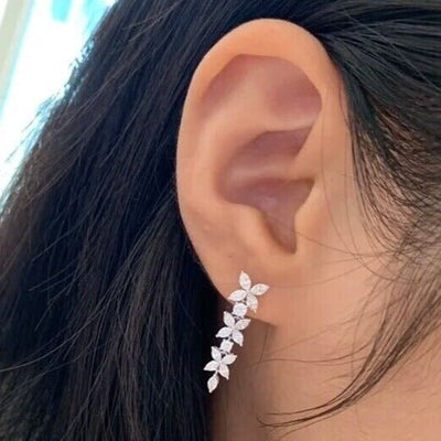 Earrings Brilliant Marquise Cubic Zirconia Stone - bellissi