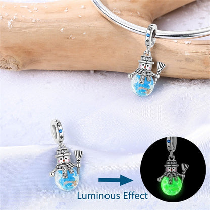 Luminous Snowman Charm