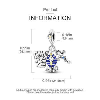Egyptian Pyramid Pharaoh Charm - bellissi
