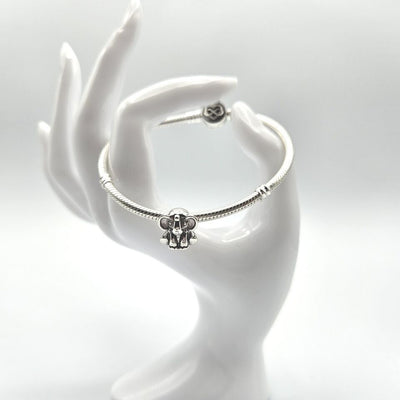 Elephant bead charm 925 sterling silver symbolic animal jewelry elegant bracelet accessory gift